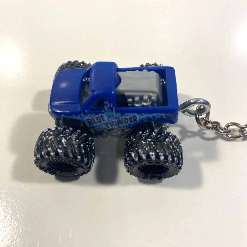 Monster Jam Mini Blue Thunder 1:87 Custom Keychain Lanyard Winter Snow Tires